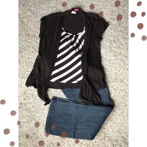 Women’s Top Brown with strips